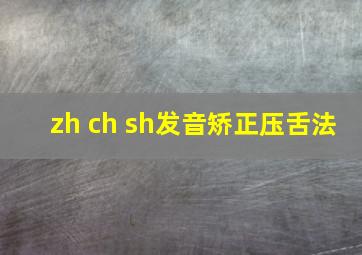 zh ch sh发音矫正压舌法